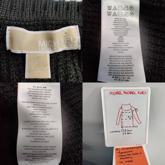 LIKE NEW Michael Michael Kors Cowl Neck Sweater XS - Picture 11 of 13